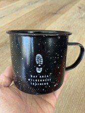 Vintage-Style Enamel Camping Mug Cup 3.5  Black Speckl