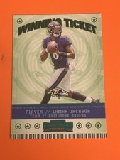 2020 Panini Contenders - Winning Ticket Lamar Jackson #WT4 Emerald