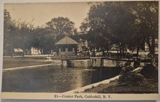 Vintage Postcard RPPC Center Park Cobleskill New York   AA149