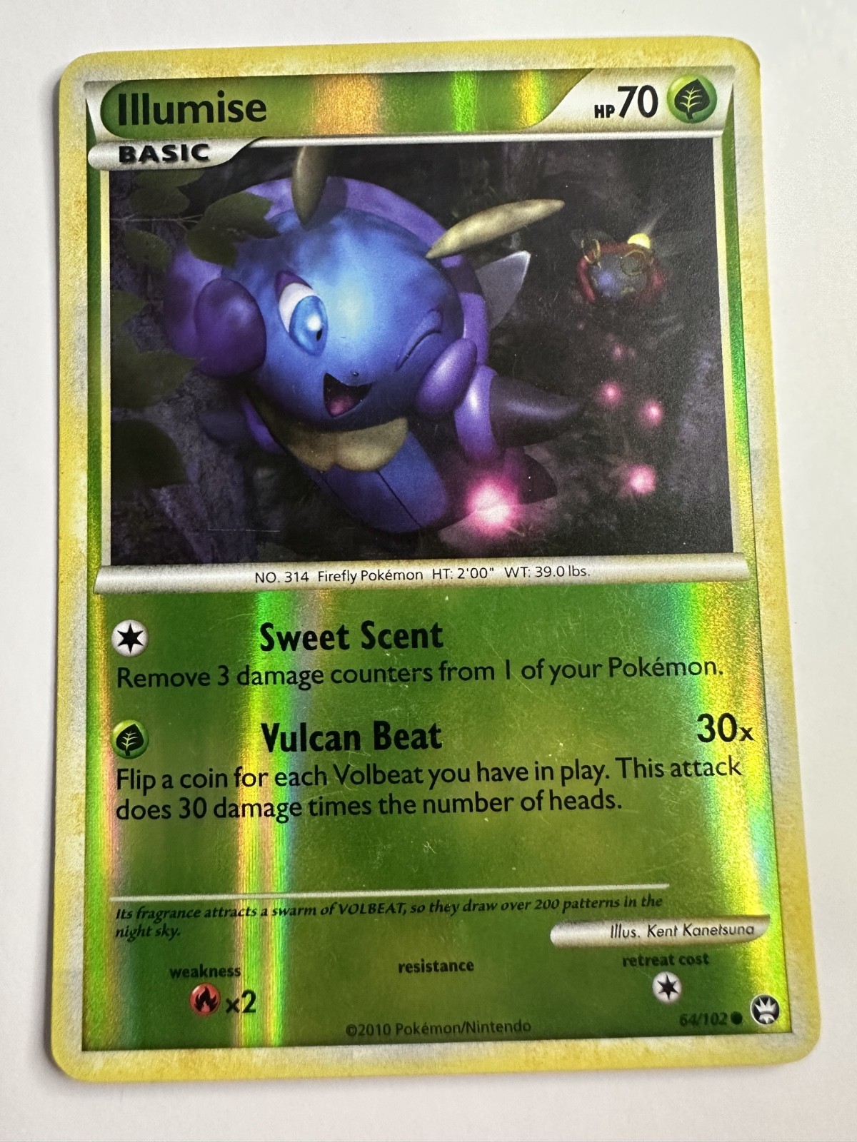 Pokemon HGSS Triumphant Illumise Reverse Holo 64/102 LP