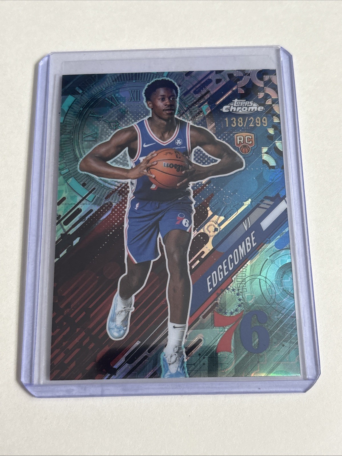 2025-26 Topps Chrome - Go Time VJ Edgecombe #GT-18 Aqua Refractor /199 (RC)