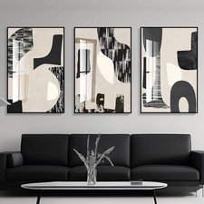 QKF Modern Minimalist Wall Art Large Abstract Geometric Pictures for Living Room