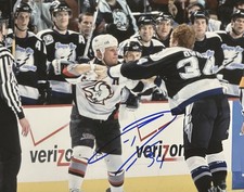Gordie DWYER Signed 8x10 Photo! Tampa Bay Lightning! Fight Va ROB RAY! W/COA