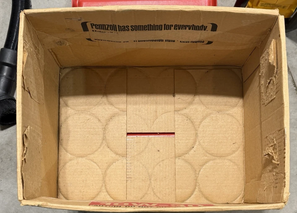 Vintage Pennzoil OIL COMPANY CAN ADVERTISING CARDBOARD BOX SHIPPING Gas Station - Image 2 of 2