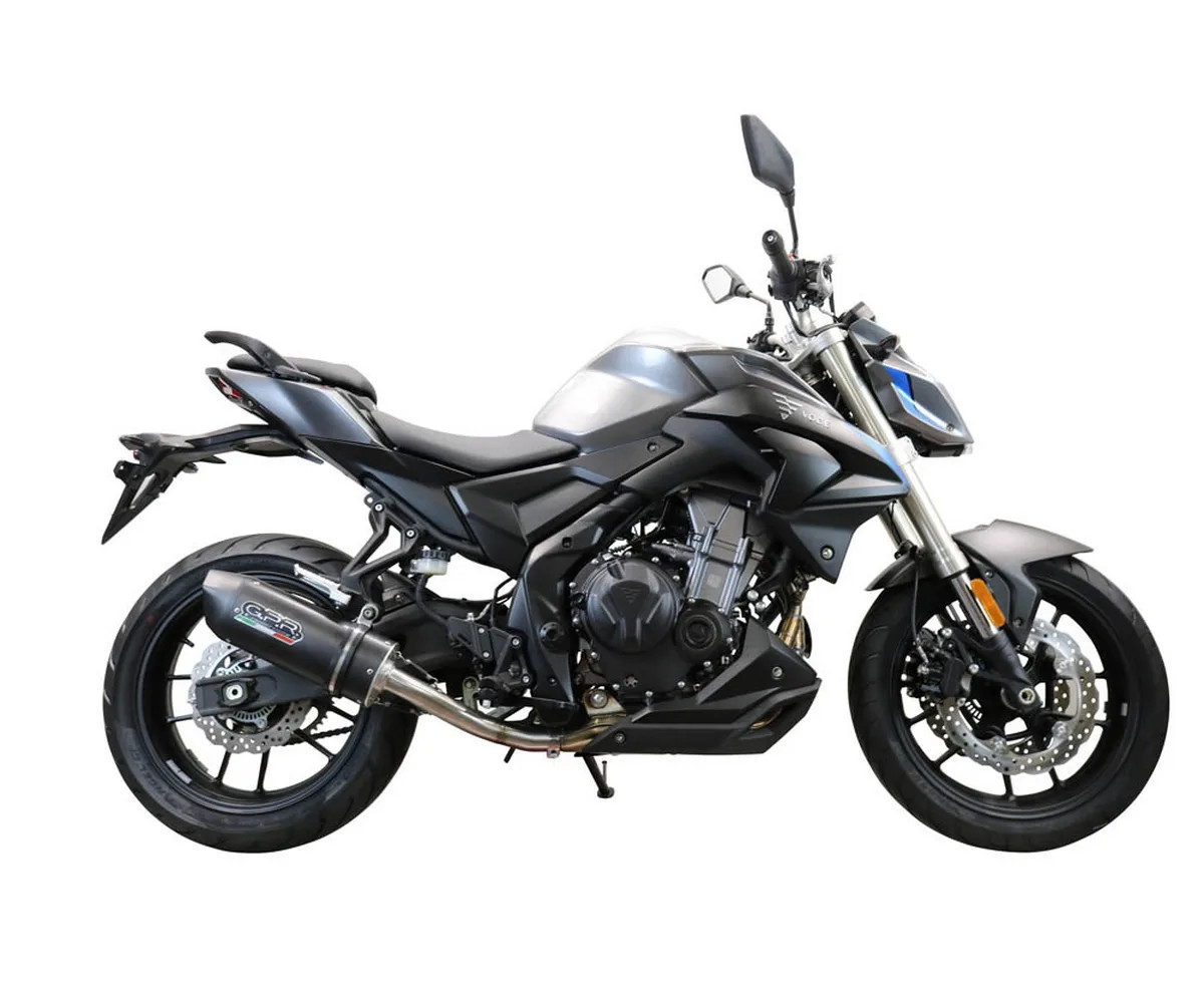 Black GPR Exhaust Muffler Furore Nero for Voge Brivido 500 R 2021 2023