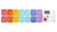 7-Day Pill Organizer with Medicine Reminder Alarm, Weekly Large Vitamin Box O...