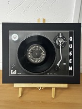 Queen -Don’t Stop Me Now  Genuine 7" Single Vinyl on a Record Player Print