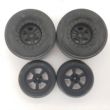 Team Associated Dr10 110 2wd Drag Car Tires On 12mm Hex Wheels Front Rear Used