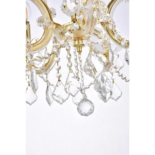 Elegant Lighting 2800D20G/RC Maria Theresa Mini Chandelier Gold - Picture 4 of 9