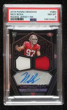 2019 Panini Obsidian Rookie Jersey Ink 17/150 Nick Bosa #RJI-NBO PSA 8 Auto 0c3
