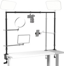 Overhead Camera Mount Rig Desk Mount  Adjustable Height/Width with Phone
