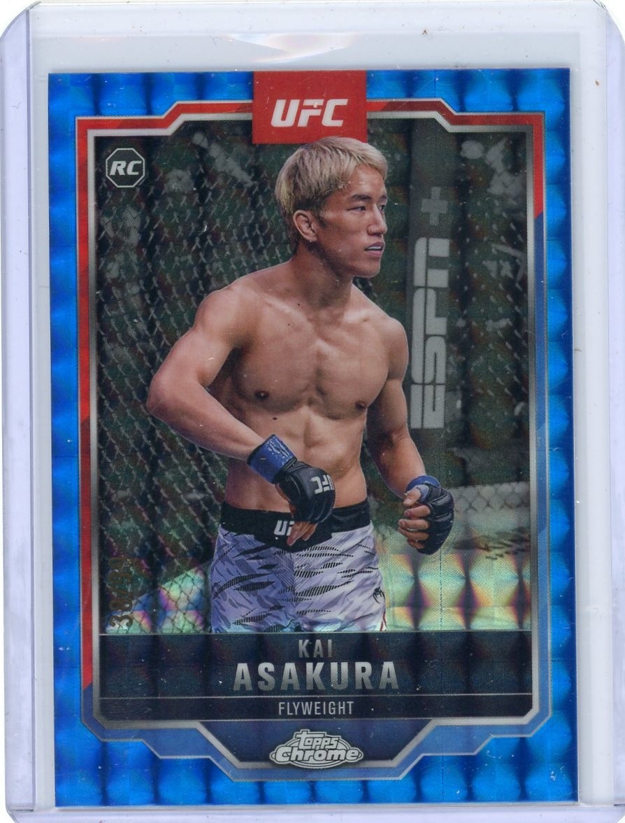 2025 Topps Chrome UFC Blue Geometric /99 KAI ASAKURA Rookie No. 161!