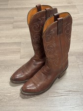 Lucchese 1883 NV1500 Brown, Leather Cowboy Boots Men’s 9.5D Made In USA