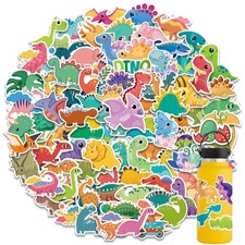 100pcs Dinosaur Stickers for Kids, Cute Waterproof Cartoon Dinosaur Stickers