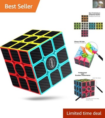 Speed Cube 3x3x3 - Smooth Carbon Fiber Magic Cube for Creative Thinking
