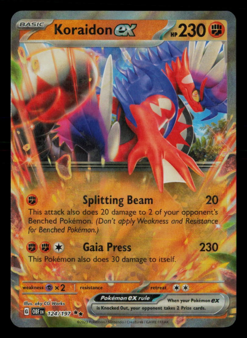 Koraidon ex 124/197 Double Rare Obsidian Flames Pokemon Near Mint