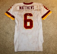Washington Redskins Shane Matthews Game Worn Used Jersey 2002 PHOTOMATCH LOA