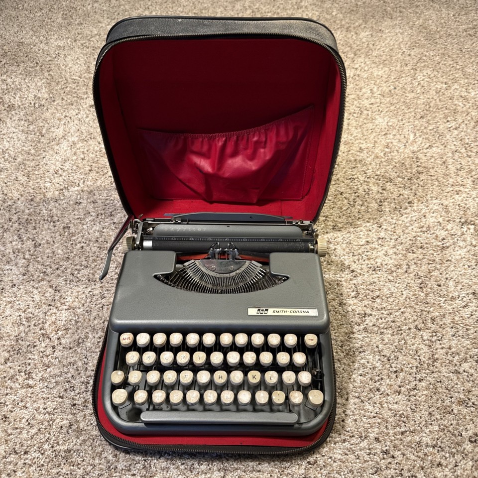 The Smith Corona Skywriter is one of the lightest vintage portables ever made — a writer's travel companion from a more romantic era.