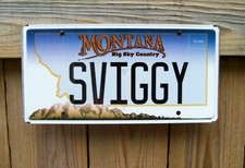 Expired Sviggy Big Sky Country Flat Personalized Non-embossed License Plate Tag Expired Sviggy Big Sky Country Flat Personalized Non-embossed License Plate Tag