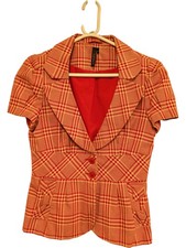 Topshop Plaid Short Sleeve