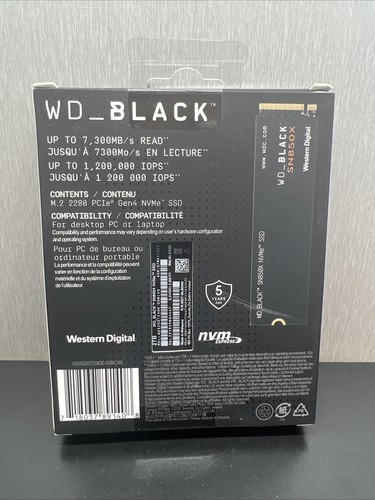 Western Digital WD_BLACK SN850X 2TB NVMe Internal SSD (WDS200T2X0E) - Photo 2/5