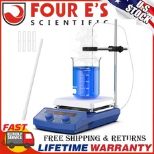 Magnetic Stirrer with Stir Bar,Heating Plate,Stand 7 Inch Lab Mixer 50-1500RPM