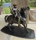 Nathan Bedford Forrest On Horse Riding Wild. Realistic Bronze Sculpture.