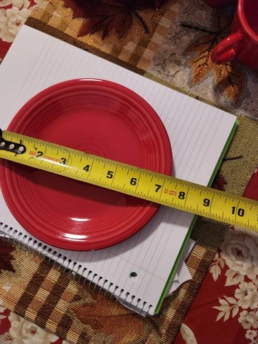 2 - Vintage Fiesta Ware 7" Bread Desert Appetizer Plate - Scarlett Red