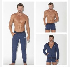 Męski dres Code 22 Geo Blue i mikro szorty - zestaw 3 szt. - M/UK38 - Sugerowana cena detaliczna 198 €