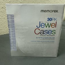 Memorex Slim Clear Jewel Cases 30pk - New Sealed