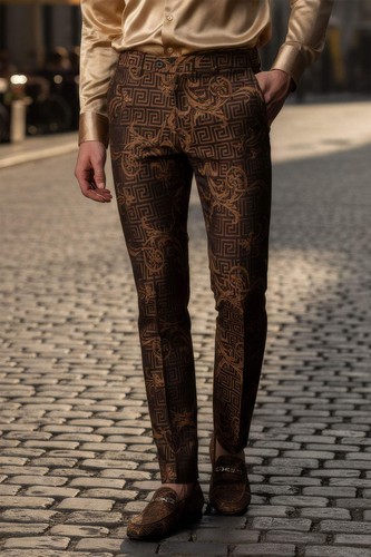 Barabas Men's Greek Pattern Floral Baroque Luxury Prom Blazer CP3100 - Bild 33 von 66