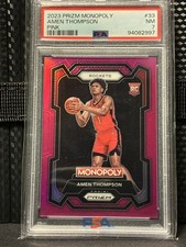 2023 Prizm Monopoly Amen Thompson PINK PRIZM ROOKIE SP #/149 RC PSA 7