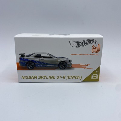 Hotwheels 1:64 ID Cars HDH85-979A Nissan Skyline GT-R BNR34 Silver Model HCJ08