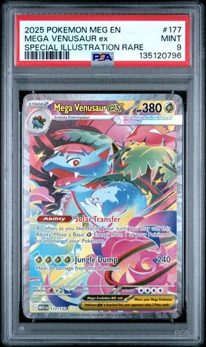2025 POKEMON MEGA EVOLUTION SPECIAL ILLUSTRATION RARE MEGA VENUSAUR EX PSA 9
