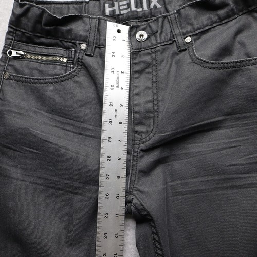Helix Jeans Boys Flex-Size 18 Slim Bootcut Black Wax Denim Skater Grunge Y2K - Picture 12 of 15