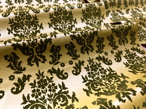 Posten Vintage Kontaktpapier Retro Avocado grün/rot 70er Brokat Flock Samt PeelStick - Bild 6 von 15