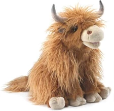 Folkmanis Highland Cow Hand Puppet Brown