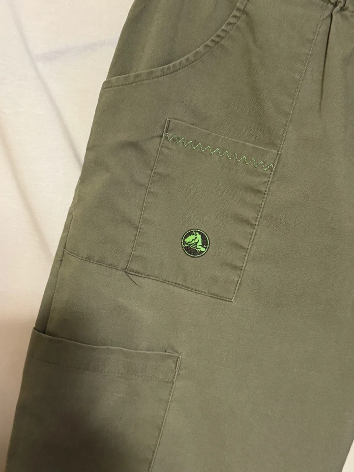 Crocs Medical Scrubs Womens Olive Green Pants Bottoms Medical Nurse Size M - Image 3 of 4