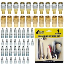 55 pc Heavy Duty Quick Coupler Set Air Hose Connector Fittings 1/4 NPT