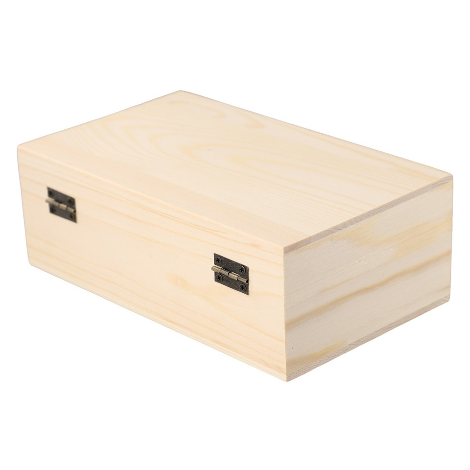 Exquisite Pine Wood Jewelry Box with Lid Store Your Treasures in Style