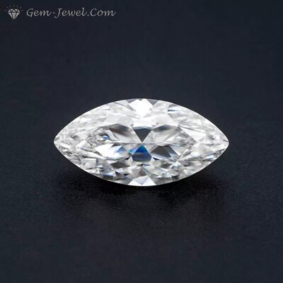 Fiery 12 X 6 MM 1.60 Carat Full White Marquise Cut Loose Moissanite 4 Ring