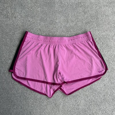 NIKE DRI-FIT Damen Shorts Large Marathon Kurze Hose Laufen Running 12220 Rosa