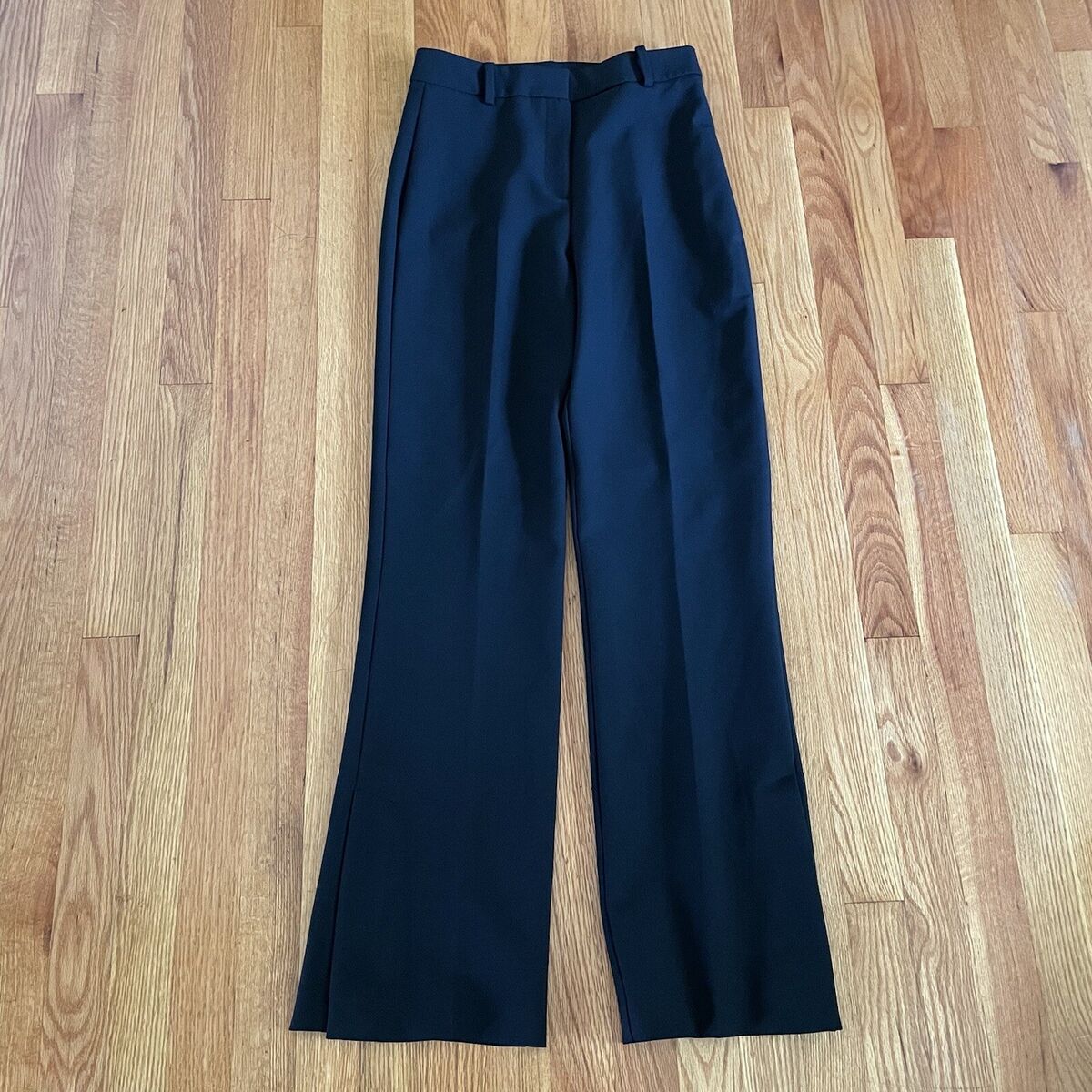 Zara Womens High Waisted Straight Side Slit Pants Black 1478 Zara Womens High Waisted Straight Side Slit Pants Black 1478