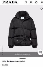 Prada Light Re Nylon Jacket Worn Twice Authentic Size 38 Rrp £2200.00