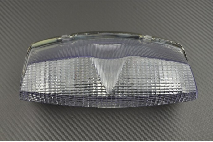 Feu stop LED transparent et clignotant intégré premium pour Kawasaki ZX400 ZXR 400