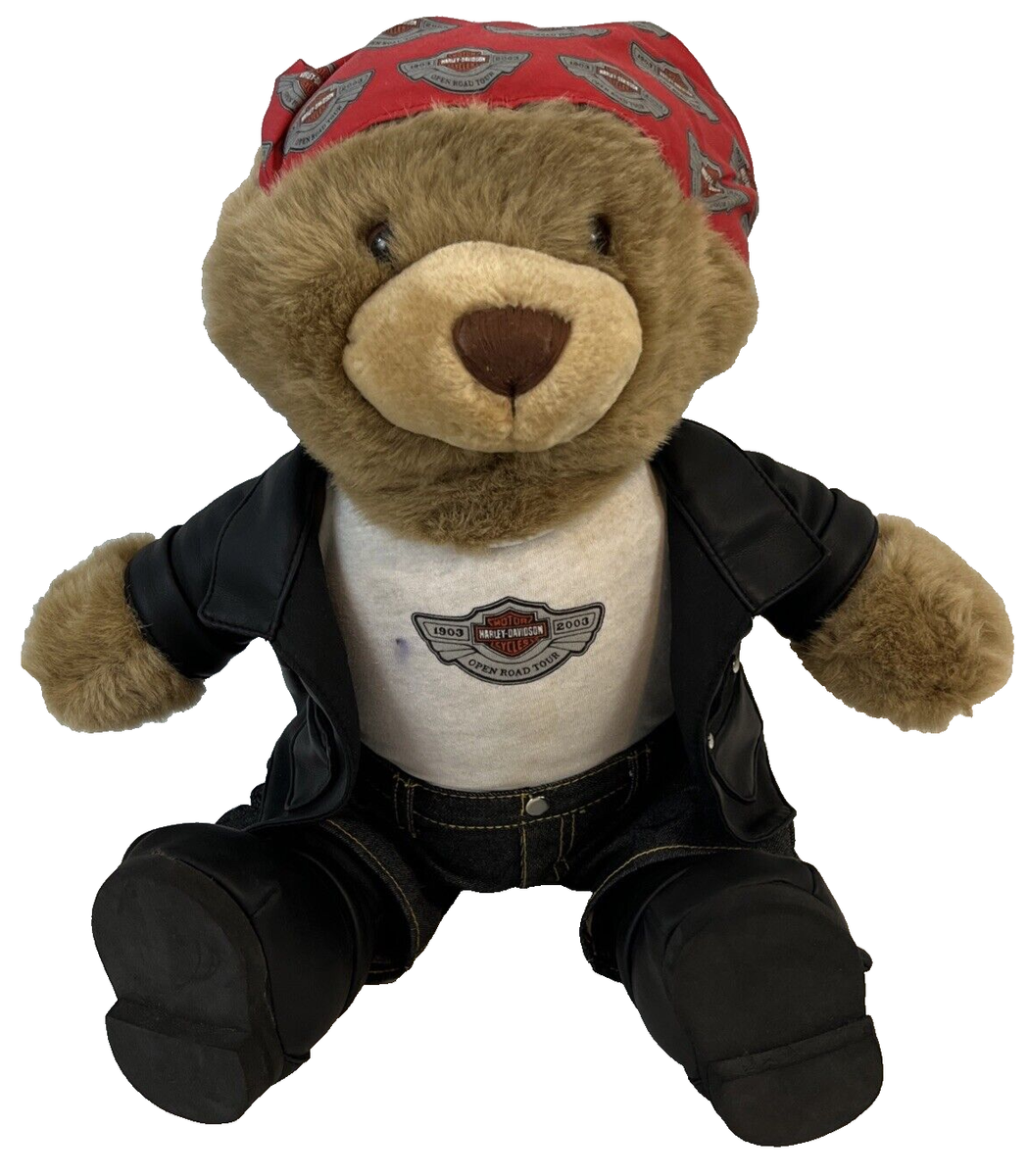 Harley Teddy Bear On Motorcycle Vintage Harley Davidson Motorcycle