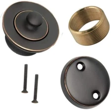 Maui - Lift &Turn Bathtub Drain Conversion Kit, All Brass Construction, BathTub