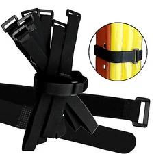 100 Quantity Durable Hook & Loop Reusable Cable Tie Down Straps Buckle 20 inch