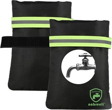 2Pack Outdoor Faucet Covers for Winter Freeze Protection, 2pcs black