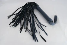 Medium Long Blue Leather Whip Flogger Whip For Couple Women USA